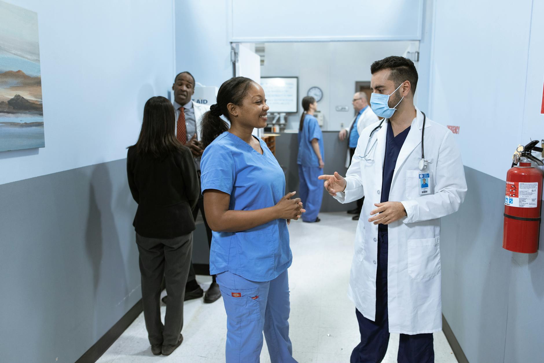 Medical team in hallway